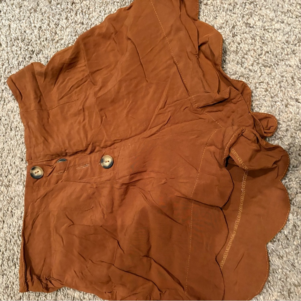 Monteau Rust Skirt with Button Detail